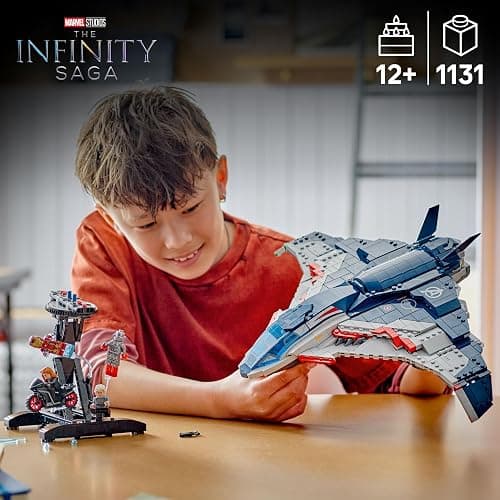 LEGO Marvel Avengers: Age of Ultron Quinjet - Kids Toy for Boys and Girls, Ages 12+ - Avengers Toy with 5 Marvel Action Figures - Collectible Decor & Playset - Gift Idea for Birthdays - 76325 thumbnail 2