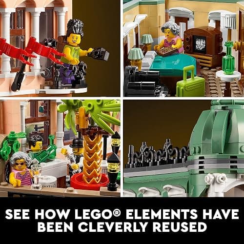 LEGO Icons Boutique Hotel Model Kits - Bedroom or Office Decor for Men & Women, Ages 18+ - Building Blocks for Adults for Display - Gift Idea - 10297 thumbnail 6
