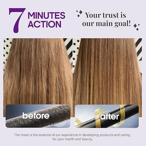 Hydrating Hair Mask – Post Hair Relaxer for Damaged & Dry – Deep Conditioning Keratin Treatment for Curly & Color-Treated – Soft, Smooth, Anti-Frizz & Split Ends Repair with Collagen, Biotin – 10 oz thumbnail 4
