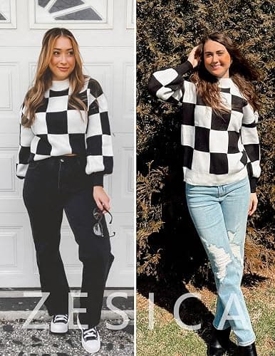 ZESICA Women's 2025 Fall Fashion Turtleneck Long Sleeve Striped Ribbed Knit Loose Pullover Sweater Tops thumbnail 5