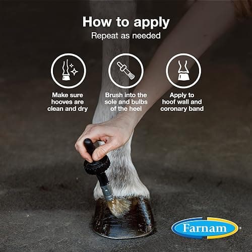 Farnam Horseshoer's Secret Deep-Penetrating Hoof Oil for Horses, Conditions Dry Hooves and Prevents Cracks, Splits and Contracted Heels, Contains Avocado Oil, 32 Oz. thumbnail 4