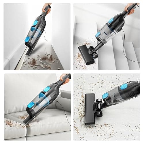 Vazone R6X Corded Stick Vacuum Cleaners for Home, 20Kpa Powerful Suction Stick Vacuum with 16Ft Cord, 2 in 1 Lightweight Handheld Vacuum Cleaner for Hardwood Floor Pet Hair thumbnail 7