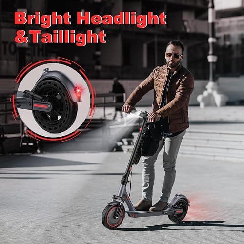 Maxshot Electric Scooter, 8.5" /10" /14" Tire, 16/19/22 Mph Top Speed, 12/16/21/27/28/49/50 Miles Long Range, Folding Escooter for Adults and Kids with Seat Bag, Dual Braking, Dual Suspension, App thumbnail 5