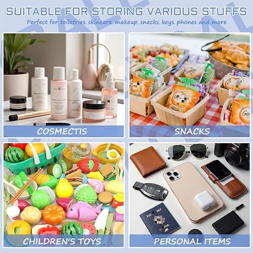 BuyCard 2 Pcs Volleyball Gifts Cosmetic Makeup Bag with Chenille Letter Patch, Clear Pouch PVC Organizer Purse, Waterproof Travel Bag, Portable Toiletry Storage Bag for Her Girls Friends Women thumbnail 4