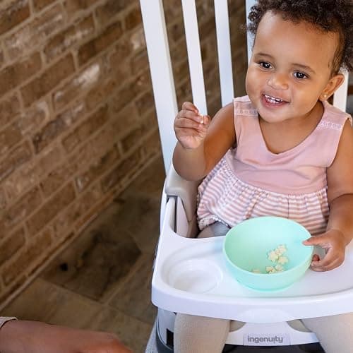 Ingenuity Baby Base 2-in-1 Booster Feeding and Floor Seat with Self-Storing Tray - Cashmere thumbnail 16