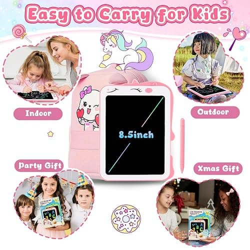 Teriph LCD Writing Tablet for Kids, Unicorn Girl Toys, Toddlers Toys Drawing Board, Educational Doodle Pad Kid Toys for 3 4 5 6 7 8 Year Old Girls Boys Easter Birthday Party Xmas Gift, 8.5inch thumbnail 6