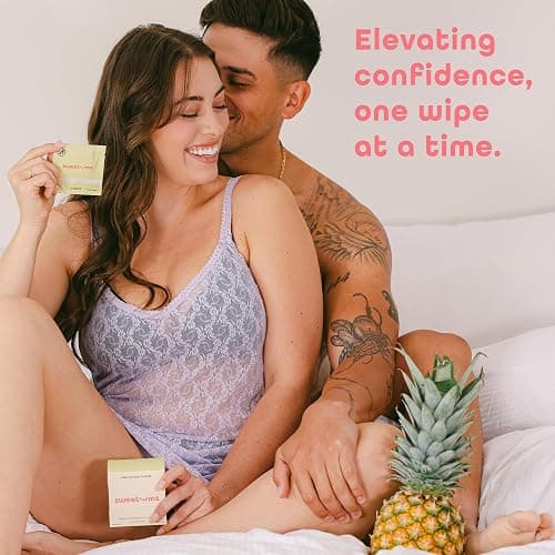 Sweetums Feminine Wipes For Women, Individually Wrapped - pH Balanced Flavored Intimate Wipes - Pack of 10 (Pina Colada) - Pina Colada thumbnail 4