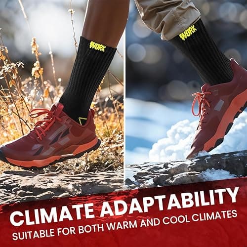 Bodygenix Men's Work Socks - Pack of 20 Breathable Heavy Duty Stretch Fit Reinforced Heel & Toe - Outdoor Multipack Performance Hiking Walking Athletic Boot Socks thumbnail 3