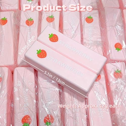 SUISUILE 2Pcs Strawberry Chocolate Stick Squishies, Super Soft Slow Rising Squishy Toys, Realistic Food Squishies for Adults, Kawaii Sticky Stress Relief Squeeze Toys for Desk Accessories (Strawberry) thumbnail 2
