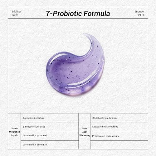 MSDRWIKEY Popping 7Pro Deep Whitening Toothpaste with 7 Probiotics - Advanced Formula for Stain Removal and Gum Health - Fluoride-Free, Enamel-Safe, Fresh Mint Flavor, 4.23 oz (3) thumbnail 3