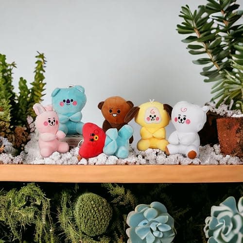 PLUSHIFY BTS Bt21 Pack of 6 Stuffed Toys - Adorable Plushies for Fans of All Ages - Complete Collectible Set Featuring Your Favorite Members (6 Inch Each) thumbnail 2