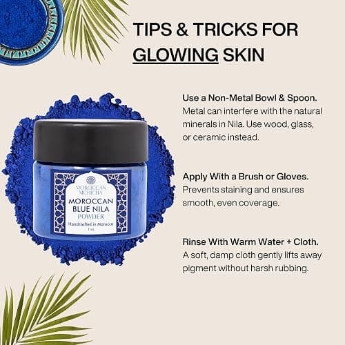 Moroccan Mchicha Moroccan Nila Powder for Skin, Nila Mask with Instructions, Moroccan Skin Care, 30 grams thumbnail 5