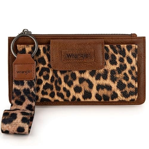 Montana West X Wrangler Wallet for Women Ladies Female Card Cases & Money Organizers Wristlet with Wallet Large Clutch with Coin Purse Smooth Zipper and Rfid Lining thumbnail 4