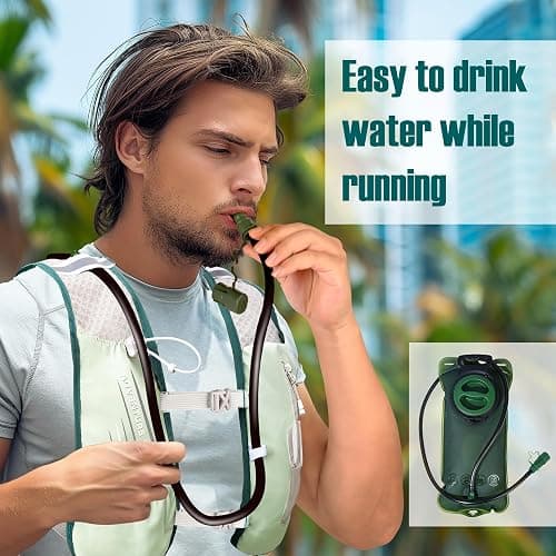 Lightweight Running Vest Hydration Backpack, Hydration Vest with 2L Water Bladders - Adjustable Chest Straps and Reflective Water Backpack Fit for Men Women Hiking Cycling Camping Festival Marathon thumbnail 7