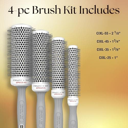 Olivia Garden Ceramic + Ion Speed XL - Extra-Long Round Thermal Hair Brush - Not Electrical - Professional Blowout Brush for Normal to Thick Hair thumbnail 2