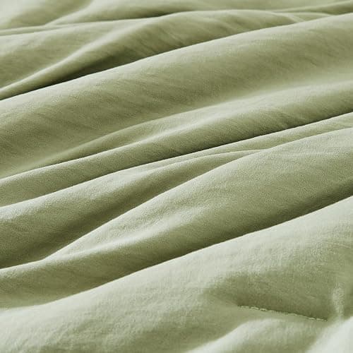 WRENSONGE Queen Comforter Set - 7 Pieces Sage Green Soft Bed in a Bag Queen with Fitted Sheet, Flat Sheet, 2 Pillow Shams, and 2 Pillowcases- Queen Bedding Sets for All Season thumbnail 4
