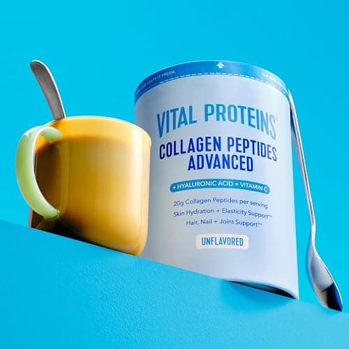Vital Proteins Collagen Peptides Powder Advanced, Unflavored, 20oz | Hyaluronic Acid & Vitamin C, Supports Hair Skin & Nails, Collagen Peptides, 27 Servings thumbnail 2