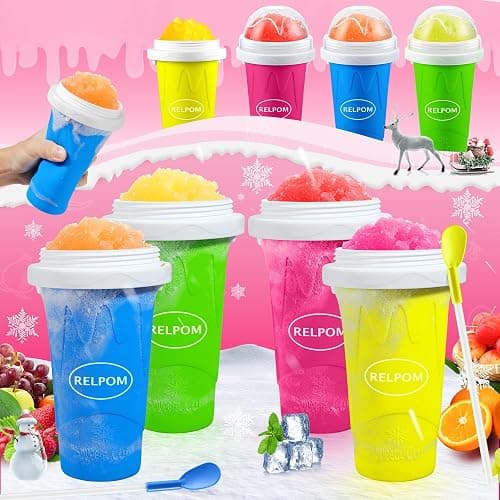 RELPOM Slushie Cup, Funny Slushy Maker Cups, Cool Stuff Things Gadgets, Stocking Stuffers White Elephant Gifts Party Favors, Christms Classroom Gifts and Prizes for Boys Girls Teens Students thumbnail 6