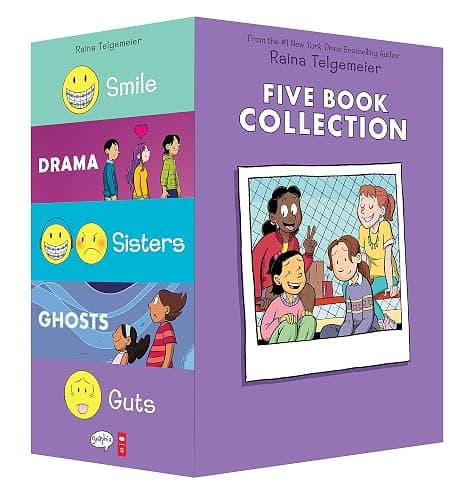 Raina Telgemeier Collection Box Set (Smile, Drama, Sisters, Ghosts, Guts) - Image 1