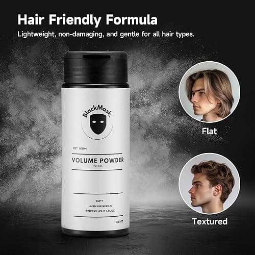 BlackMask Texture Powder for Men, Easy to Apply - Instantly Adds Texture & Volume, All-Natural Ingredients, Strong Hold, Hair Powder for Men - 0.5 Ounce (Pack of 1) thumbnail 4