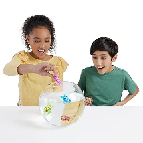 Robo Alive Robo Turtle Robotic Swimming Turtle (Orange + Blue) by ZURU Water Activated, Comes with Batteries, Amazon Exclusive (2 Pack) thumbnail 6