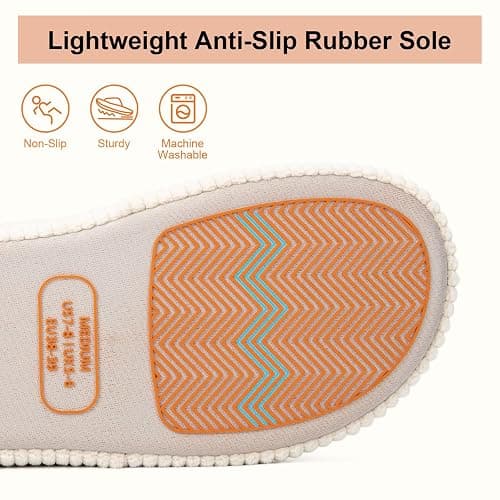 LongBay Slippers for Women Memory Foam Open Toe Slide Indoor House Shoes Slip On Bedroom Comfy Gift thumbnail 5