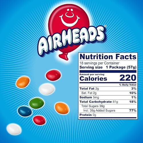 Airheads Candy Bites, Individually Wrapped Chewy Candy Bags, Assorted Fruit Flavors Naturally and Artificially Flavored, 2 Ounces (18-Pack) thumbnail 2