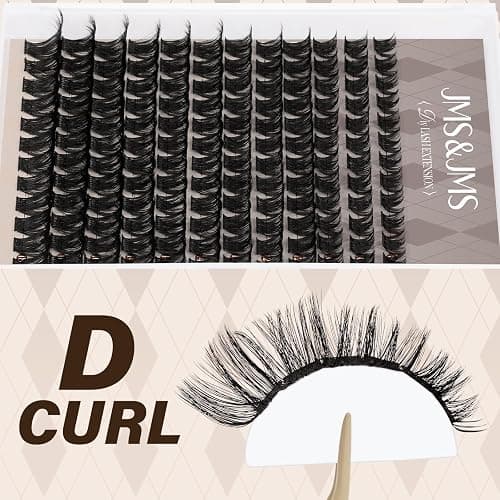 JMS&JMS Lash Clusters Kit Lash Extension Kit with Lash Bond and Seal Eyelash Applictor Lash Remover Eyelash Brush Lash Extension Kit for Beginner (MISS BELLA-8-18mix) thumbnail 3