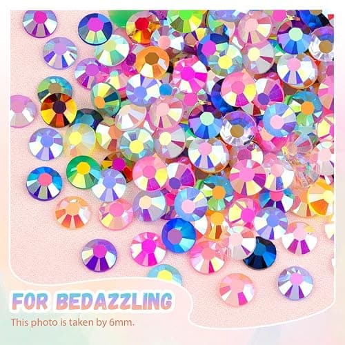 13000Pcs Resin Rhinestones with 3Pcs B7000 Jewelry Glue for Crafting, Multicolors 4mm Non Hotfix Flatback Gems, Bedazzling Crystal for DIY Crafts Clothing Tumblers Mugs Shoes Fabric Decor Nail Art thumbnail 7