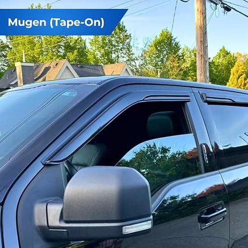 KPY Window Visor Compatible with Kia K5 & Optima 2021-2024, 4PC Rain Guard Side Window Vent Deflectors Tape-On Mugen Style, 2021 2022 2023 2024 thumbnail 3