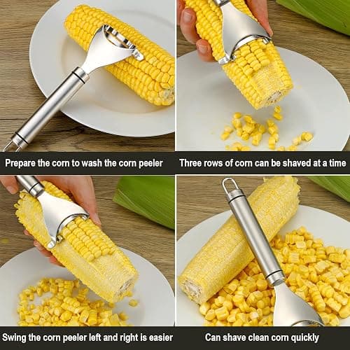 Corn Peeler Stainless Stee Corn Cob Stripper Tool Corn Thresher from the Cob, Removes Corn Kernels From Corn Cobs In Seconds, Kitchen Gadget thumbnail 5
