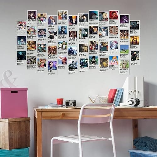 Fardes Anime Posters, Anime Room Decor Aesthetic, Cute Manga Stuff for Kawaii Decor for Bedroom, Mini Wall Collage for Girls and Boys Room, Kawaii Merchant for Wall Decor thumbnail 6