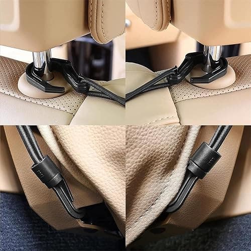 MBVBN 3-Layer Stretch Car Mesh Organizer, Car Seat Net, Dog Net for Barrier | 3-Layer Stretch Car Back Seat Mesh Organizer, Seat Back Net Bag, Dog Car Net Barrier, Kid Backseat Barrier, Storage Net Pouch thumbnail 4