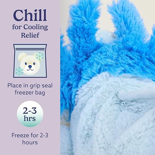 warmies Microwavable & Weighted Stuffed Animals, Blue Axolotl - Heated Stuffed Animal Plushie for Warmth & Comfort - Cute Soft Plush Toys for Adults & Children (Boys, Girls, Babies & Toddlers) thumbnail 5