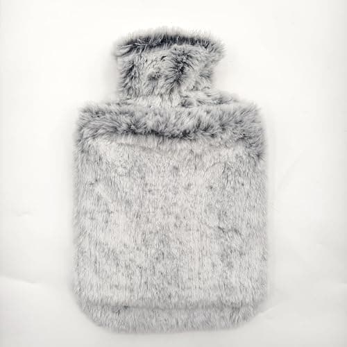 BOLEi Hot Water Bottle with Luxury Cosy Faux Fur Cover,2L Leakproof Large Hot Water Bag for Neck,Shoulder,Hand Feet Warmer,Gifts for Women,Men(Grey) thumbnail 10