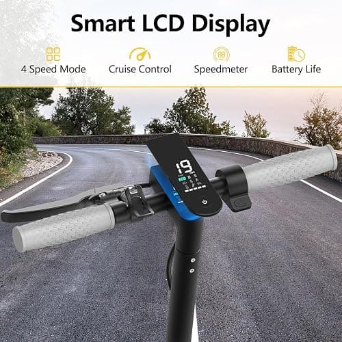 Electric Scooter Adults, Powerful 350W E-Scooter, Max 19 Mph & 15-19 Miles Range Scooters, Folding Scooters with 8.5" Solid Tires, Commuting Scooter Kick Scooter with APP Control (Seats Optional) thumbnail 4