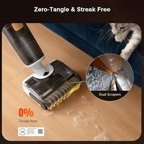 roborock F25 GT Vacuum Mop All in One, Wet Dry Vacuum Cleaner Cordless, 20000Pa Floor Cleaner Machine for Tile Hardwood Wood Vinyl Floor, Edge to Edge Self Cleaning Electric Mop with 180° Lie-Flat thumbnail 6