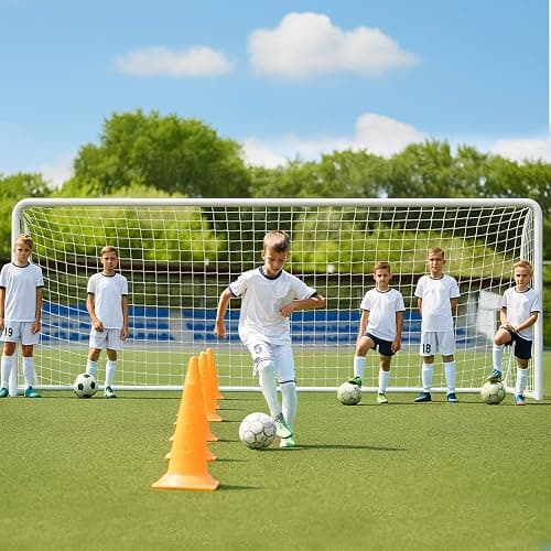 MOPHOTO Soccer Goal, 6X4/8x6/10x6.5/12x6/16x7/18.5x6.5/21x7/24x8ft Soccer Goals for Backyard, Full Size Soccer Goal for Teens & Adults Training thumbnail 6