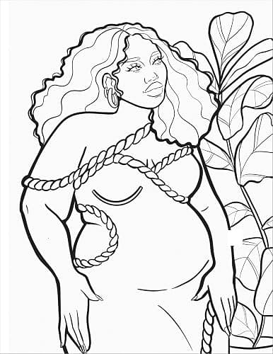 Coloring with Coco: Sisterhood in Solidarity: Relaxing Bold and Easy Coloring Book for Adults and Teens thumbnail 4