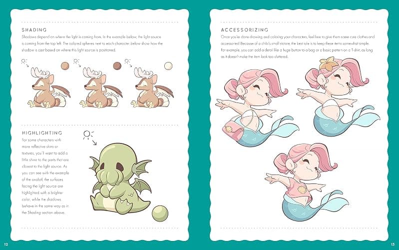 Cute Chibi Mythical Beasts & Magical Monsters: Learn How to Draw Over 60 Enchanting Creatures (Cute and Cuddly Art, 5) thumbnail 3