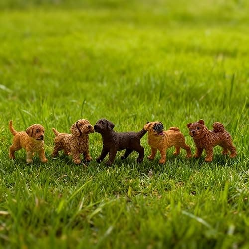 Halloluck 20pcs Mini Dog Figurines, Miniature Dog Figure Hand Painted Tiny Dogs Realistic Detailed Plastic Puppy Figures Cake Toppers Christmas Birthday Gift (Realistic) thumbnail 7