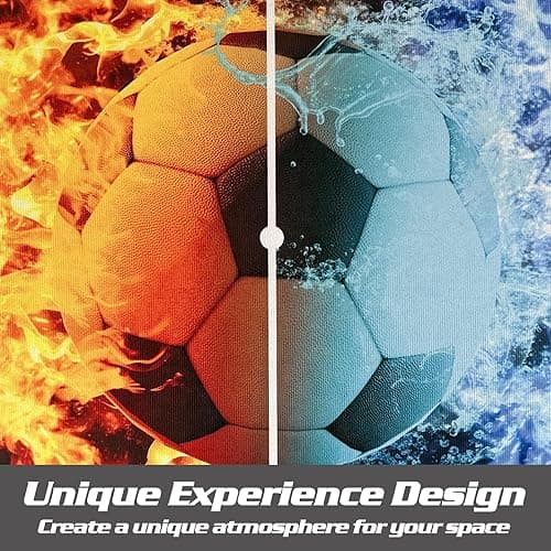 Rnmdn Soccer Rug for Boys Bedroom,5'x7' Polyester Non-Slip Sports Rug for Living Room Game Area and Soccer Room Decor thumbnail 7