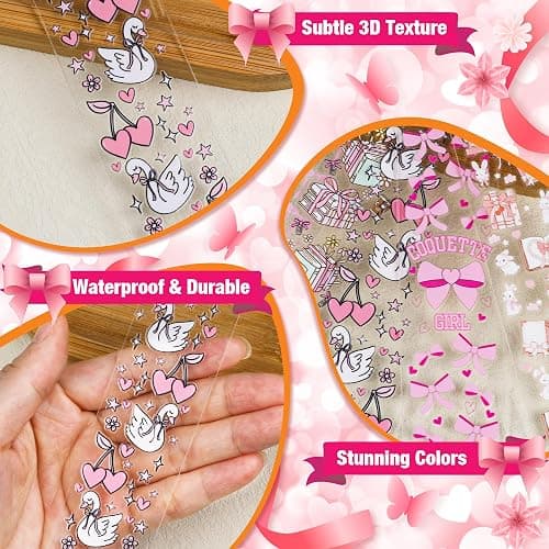 253 Pcs Bow Acrylic Bookmark Blanks(2mm) Thicken 15 DIY Bookmark Making 17 Bow UV DTF Sticker 76 Charms 15 Extender Chains and 130 Jump Ring Suitable for DIY Crafts Gifts thumbnail 4