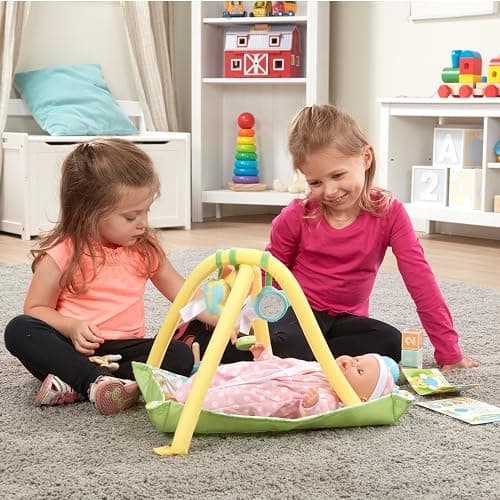 Melissa & Doug Mine to Love Toy Time Play Set for Dolls with Activity Gym, Stacker, Blocks, More (16 pcs) thumbnail 2