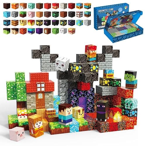 powerful xishan 200 PCS Magnetic Blocks, Magnetic Building Blocks Cubes, Dragon Magnet Toys for Kids Ages 3+, Magnet Blocks for Boys, Sensory Toy for STEM Learning Toys & Ideal Christmas Birthday Gift thumbnail 8
