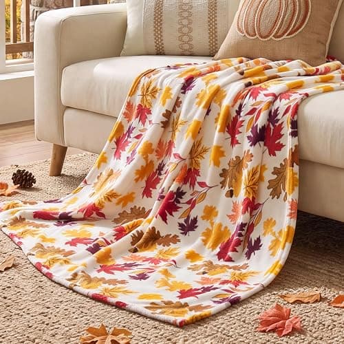 BEDELITE Fleece Blanket Soft Fall Throw for Couch Autumn Leaves 50"x60" | Ultra Soft Fleece, Plush Microfiber, Lightweight Warmth, Thanksgiving Gift, Fall Home Decor, Machine Washable, Couch Sofa Bed thumbnail 8