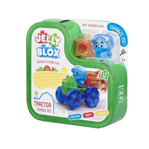 Jelly Blox Tractor Set | Includes 12 Pieces | Toddler & Preschool Building Blocks Kids Can Squeeze, Stretch, Squish | MESH ACCREDITED | Safety Tested & Ouch-Free | Sensory Play Toy for Ages 2+ thumbnail 8