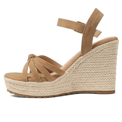 mikarka Sandals for Women 2026: Comfortable Wedge Platform Sandals Women - Braided Espadrilles for Women Ankle Strap Open Toe Wedges Heels Beach Sandals Summer Shoes thumbnail 4