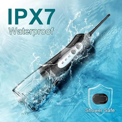 Nicefeel Cordless Water Dental Flosser – 300ML BPA-Free Portable Oral Irrigator, 3 Cleaning Modes, Fast Charge, IPX7 Waterproof for Teeth, Gums & Tonsil Stones – Home & Travel Use thumbnail 8