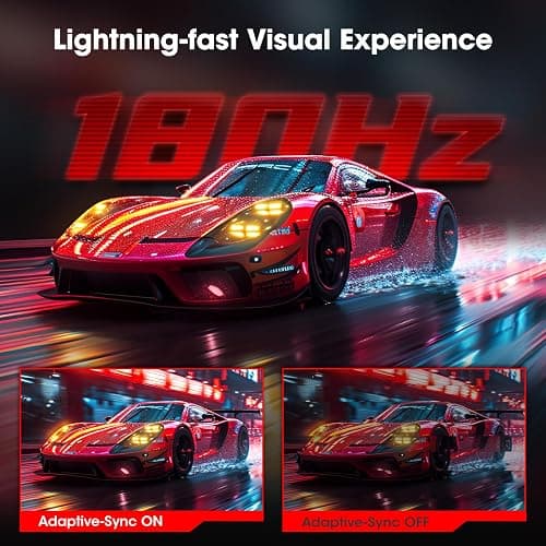 KOORUI 27 inch Gaming Monitor, QHD (2560 x 1440) R1500 180Hz Curved Monitors, AdaptiveSync with 1ms, VESA Compatible, HDR10, 1 x Display Port 1.4 & 2 x HDMI 2.0, Eye Care 27E6QCA thumbnail 3